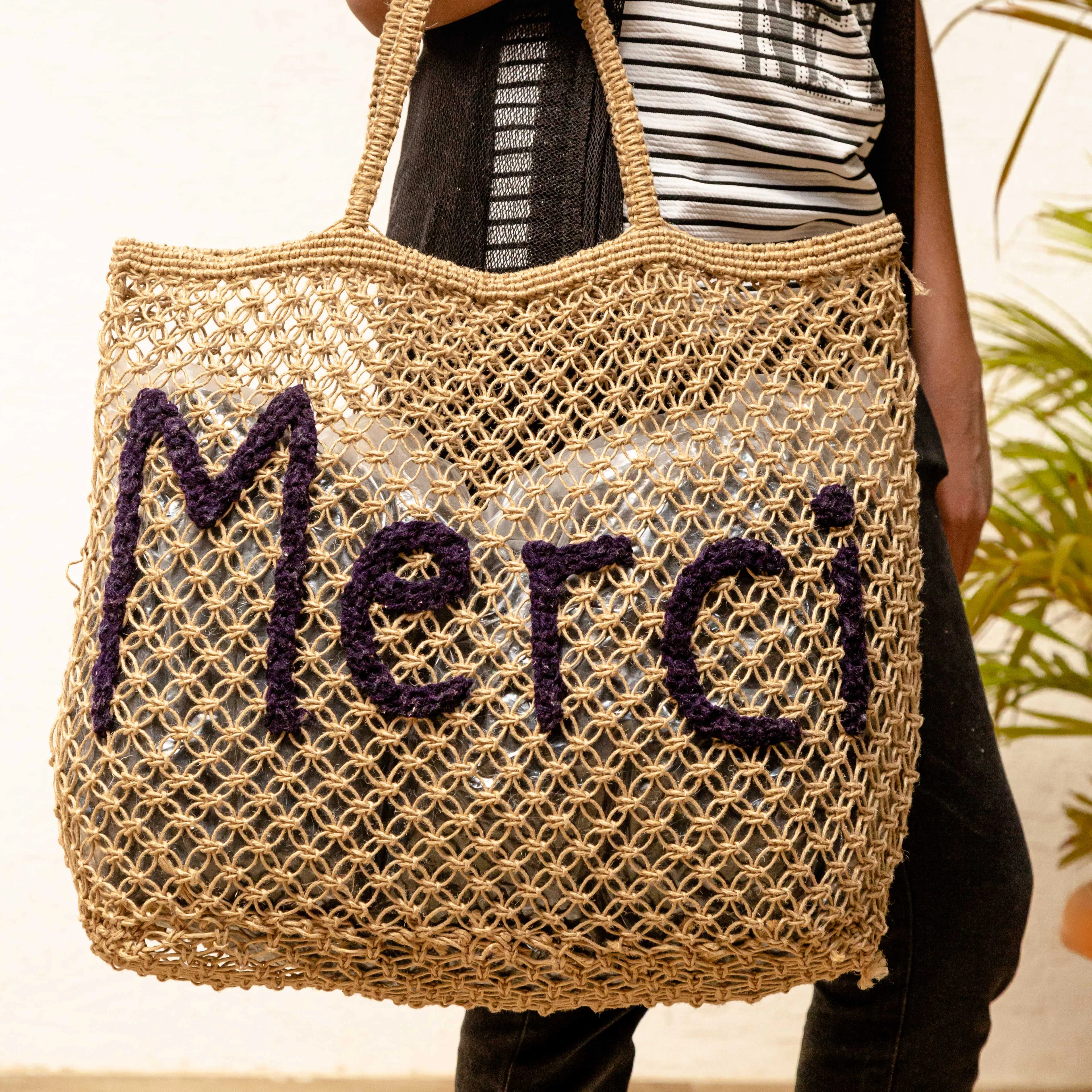 HANDMADE ECO FRIENDLY BOHEMIAN JUTE MACRAME BAG