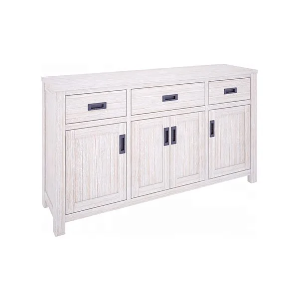 Vietnam Bedroom Furniture Simple Elegance Vintage Weathered Brush White Wood Bed