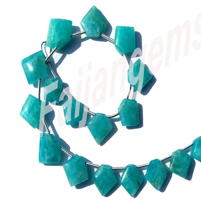 Natural Amazonite Smooth Pentagon Beads Wholesale lot Beads gemstone Amazonite Faceted beads jewelry AA quality Ik135