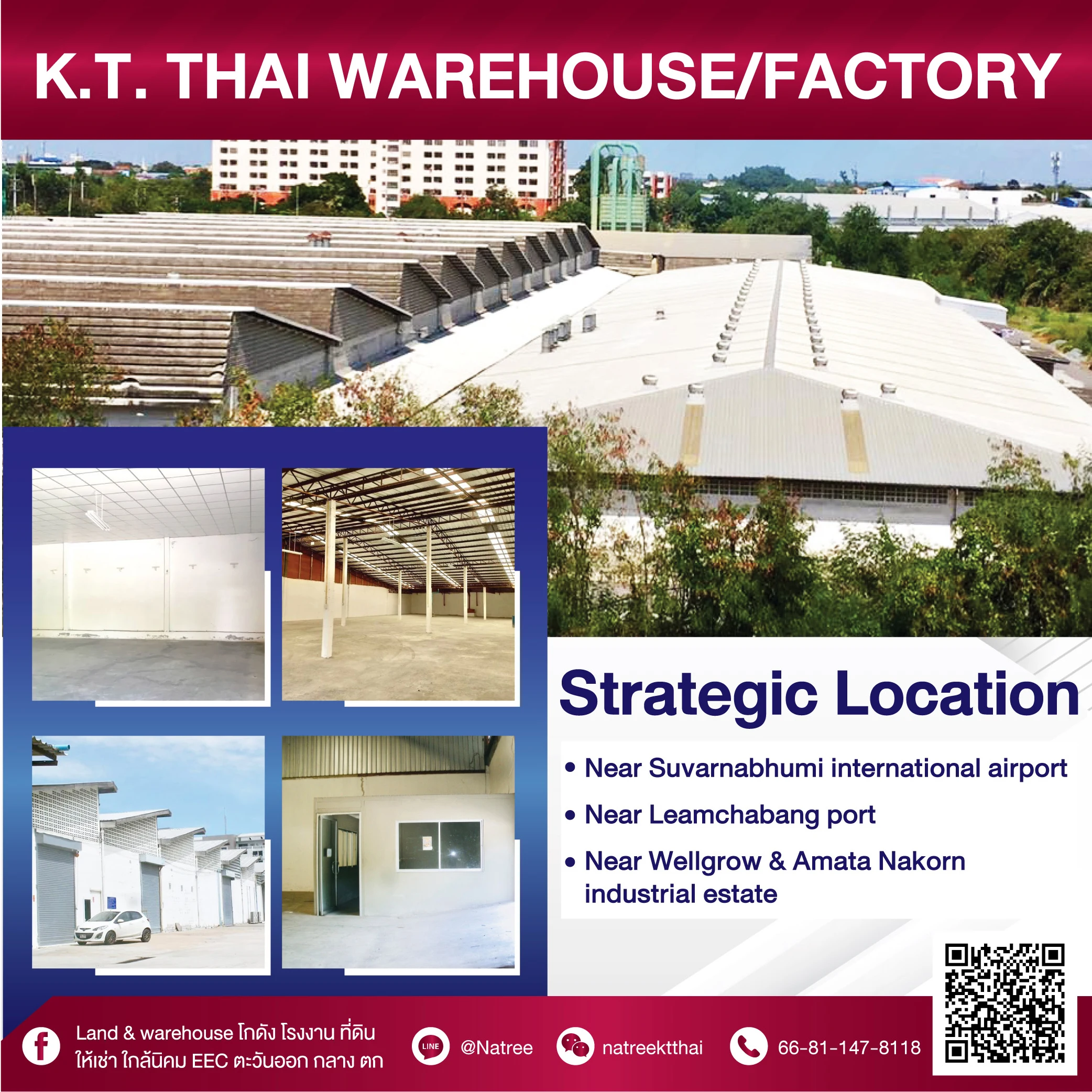 Best Renting Price Building Warehouse Near Suvarnabhumi airport Bangna In EEC Thailand Storage for rent