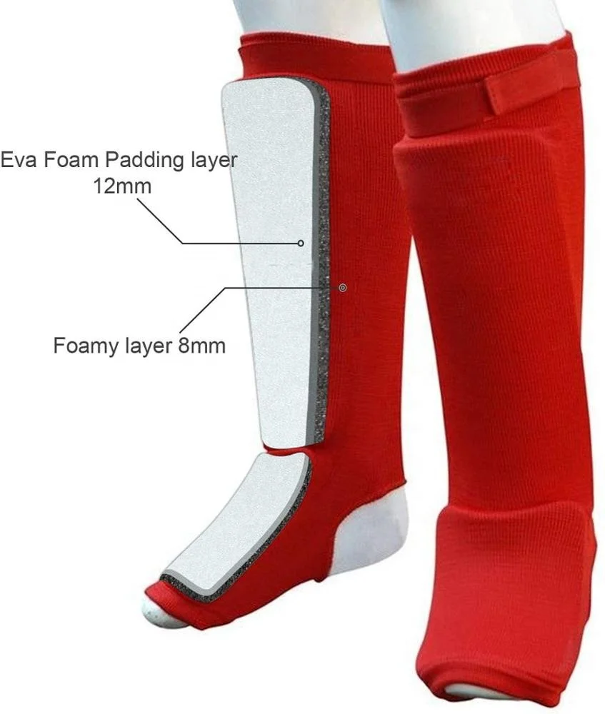
Karate shin pad / MMA Shin Guards Removable Instep Guards Blue Protective 