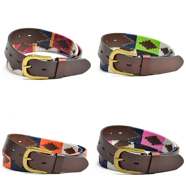 High quality leather polo belt