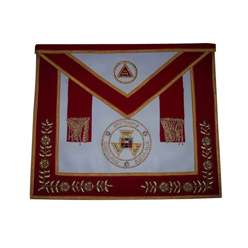Высококачественный красный фартук и воротник Masonic regalia в