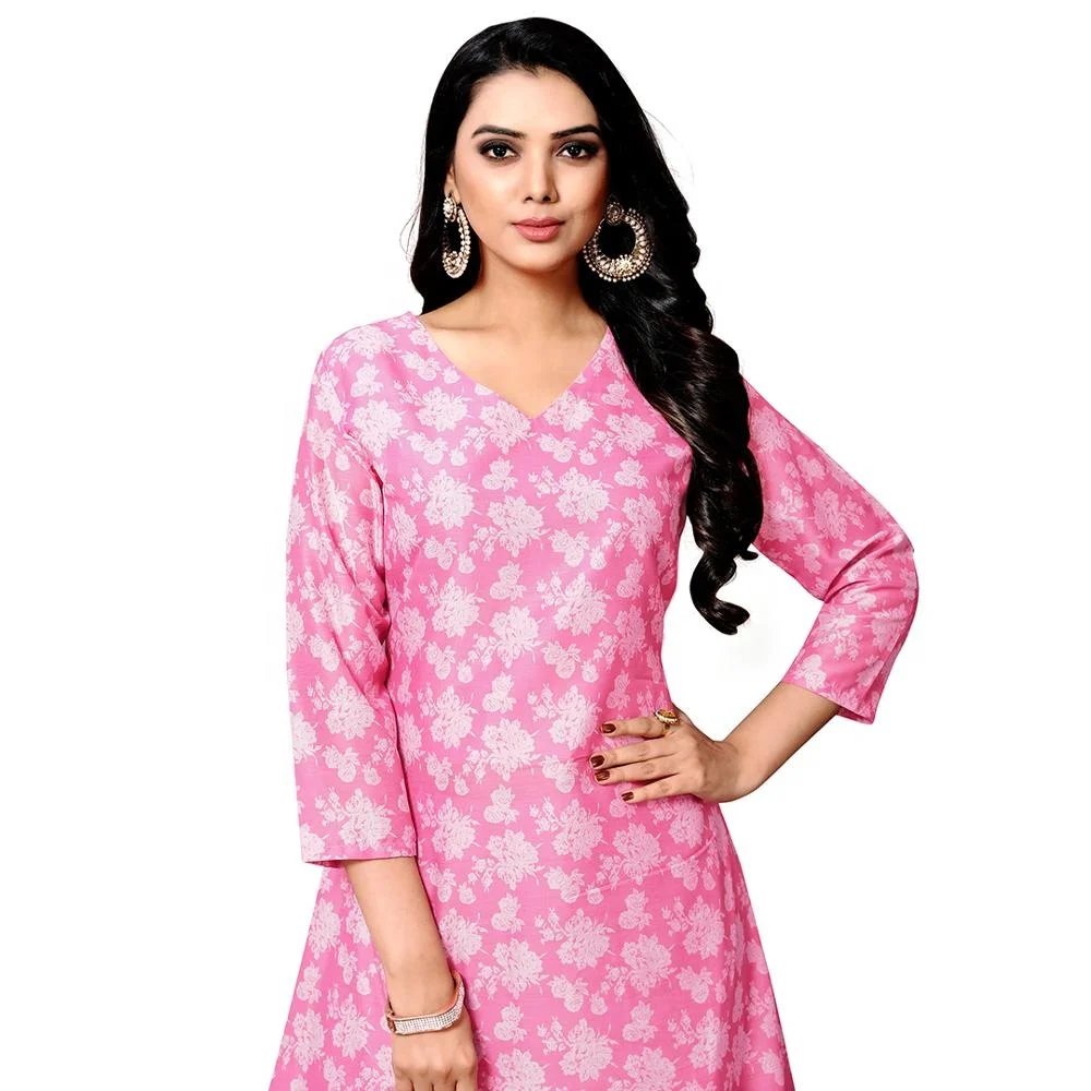 India kurtis women latest Georgette chiffon hijab blouse printed polyester fabric silk pure party wear stock plain dress anarkal garment