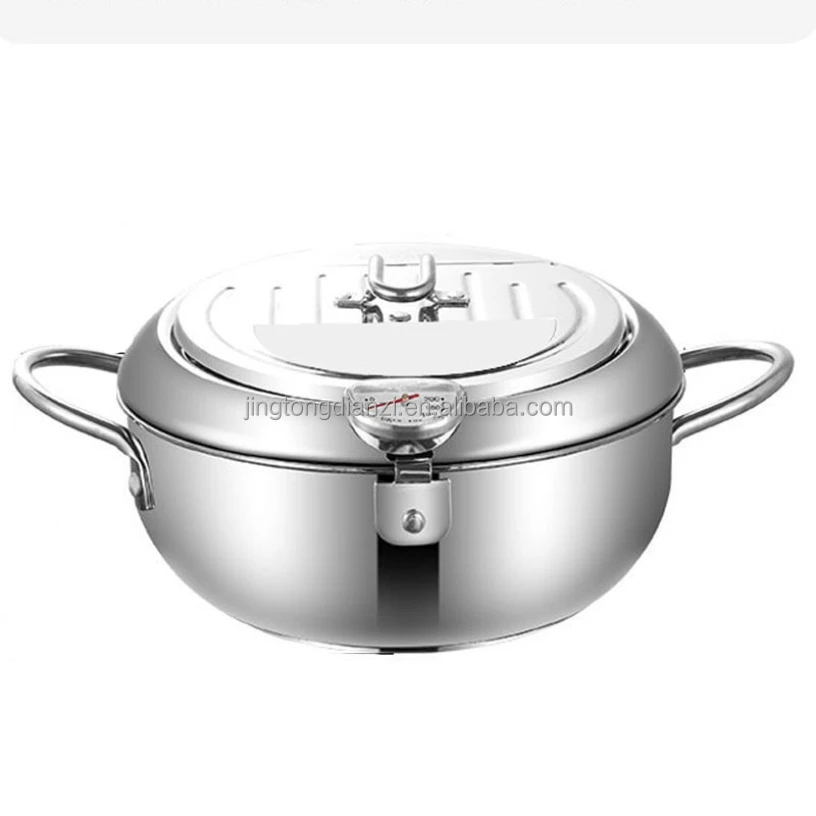 Best Seller High Quality Stainless Steel Deep Frying Cooking Pot with Strainer 304 ZG-1 20 cm