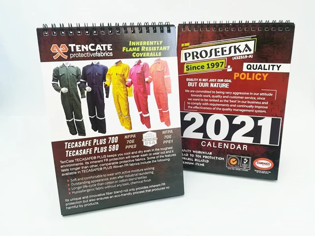 Индивидуальная печать портрета A5 настольный календарь с проволокой «О» Индивидуальный размер 2021/2022