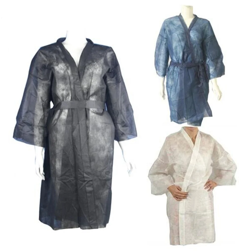 Disposable kimono for beauty salons / Cheap Disposable spa wear non woven  kimono robe