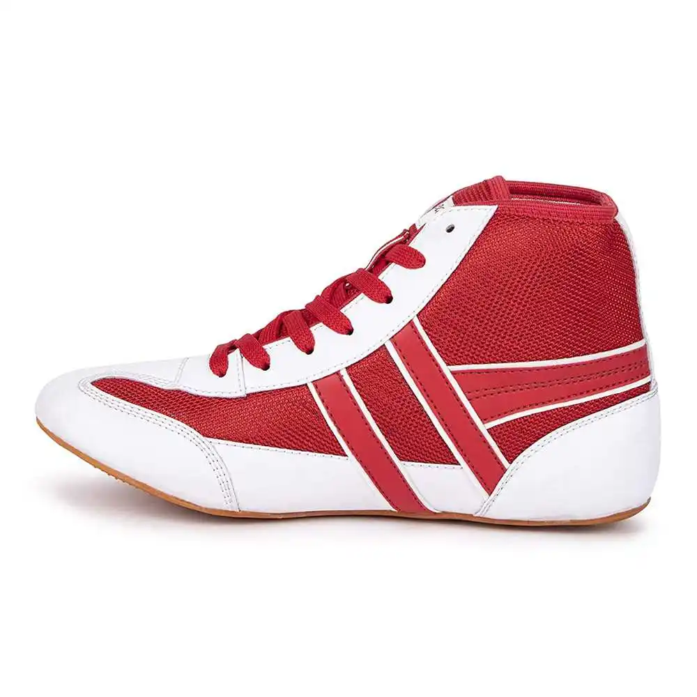  Профессиональная боксерская обувь для мужчин красного и белого цвета