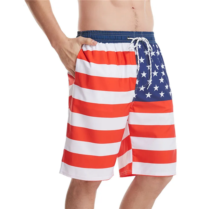 Мужские шорты с принтом в виде американского флага 2021 мужские летние повседневные