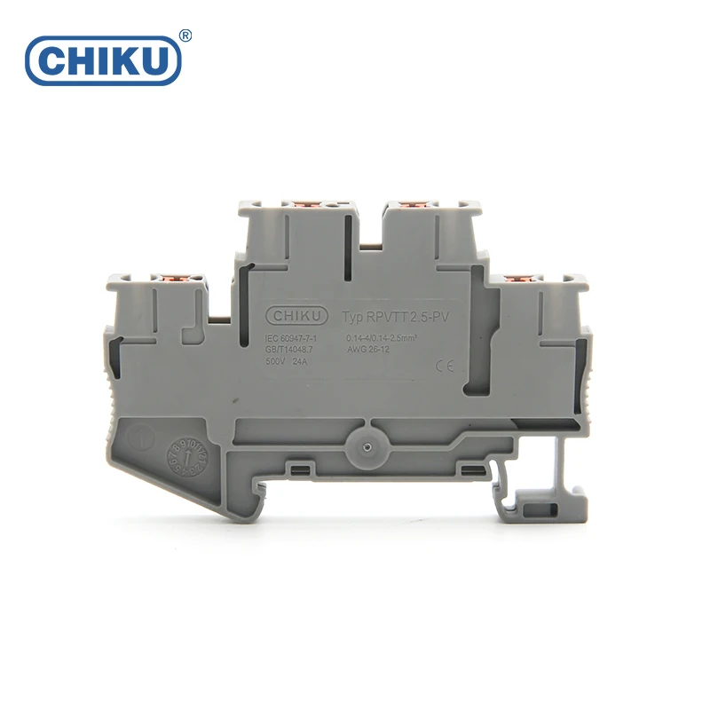 HUNTEC RPV Series new design electrical terminal block connector din rail 10 for inverter distribution box