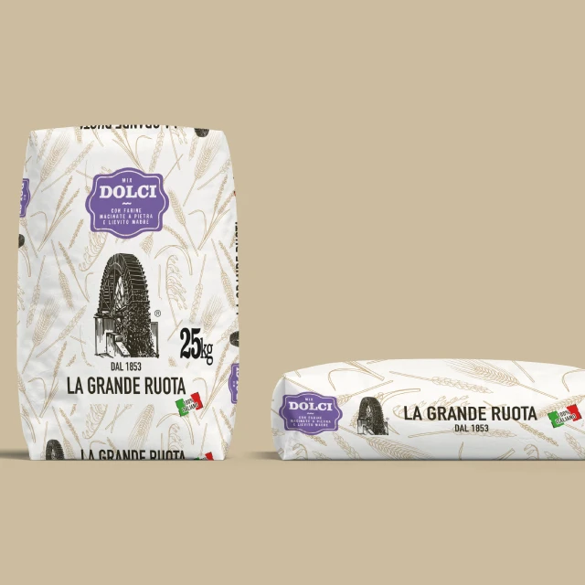 100% made in Italy soft wheat flour mixed with common wheat starch and roasted soy flour 25KG mix for pastry organic