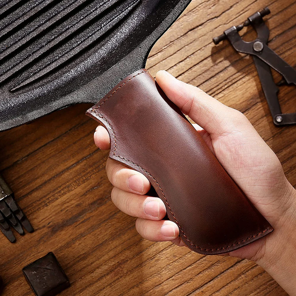 High Quality Leather Handle Covers Skillet Handle Cover Pot Handle Cover