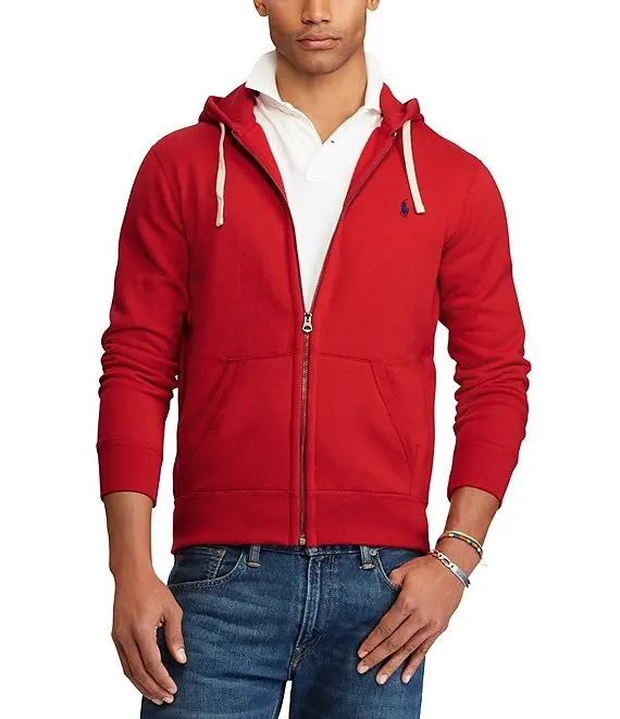 Custom own Plain Red Classic Zip up hoodie best street wear Full zipper hoodie High quality comfortable OEM Customized