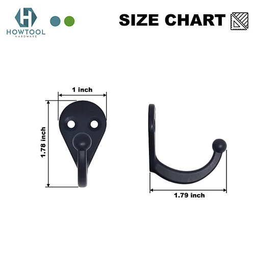 Wall Mounted Ball End Robe Coat& Hat Hook