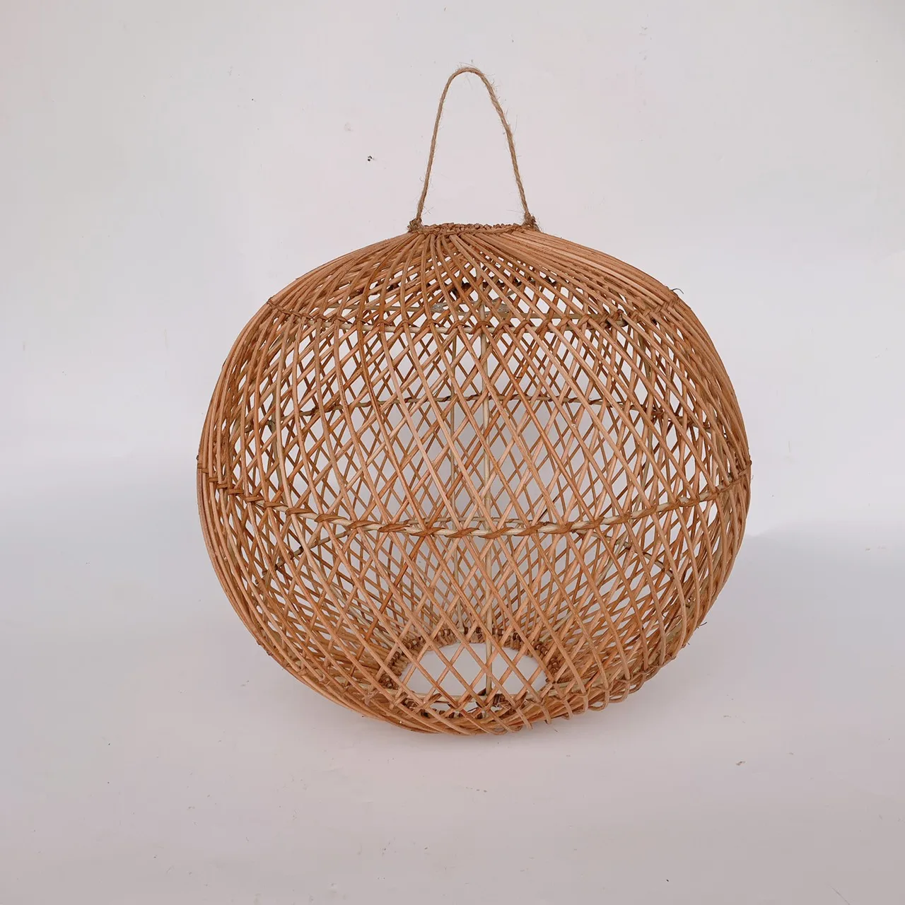 Craftsman Rattan Lampshade Hanging Round Lampshades Natural from Vietnam Lighting and Circuitry Design Natural Color/ Black 200