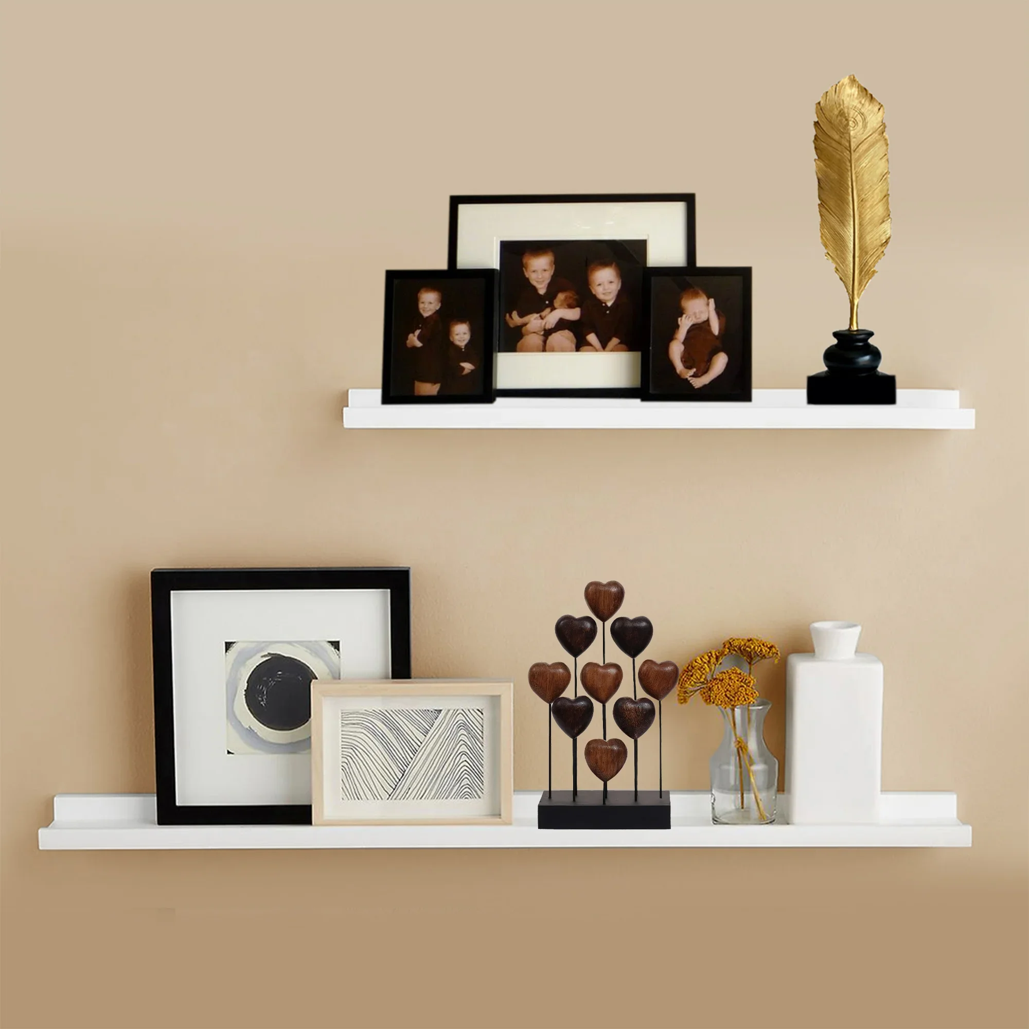 metal feather sculpture Table decoration Home Decor Interior Modern Table Living Room Gold deer Accessories Other Luxury Crystal