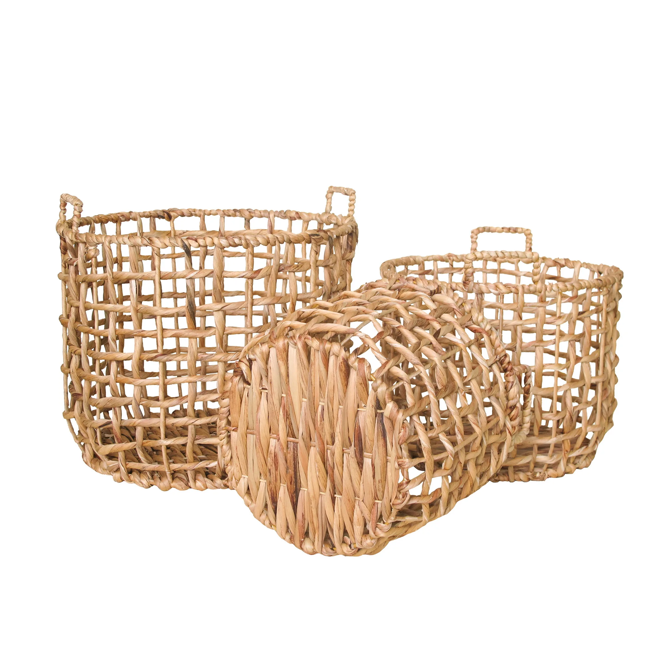 Handcrafted fashionable bamboo storage basket made in Vietnam folding feature for sundries