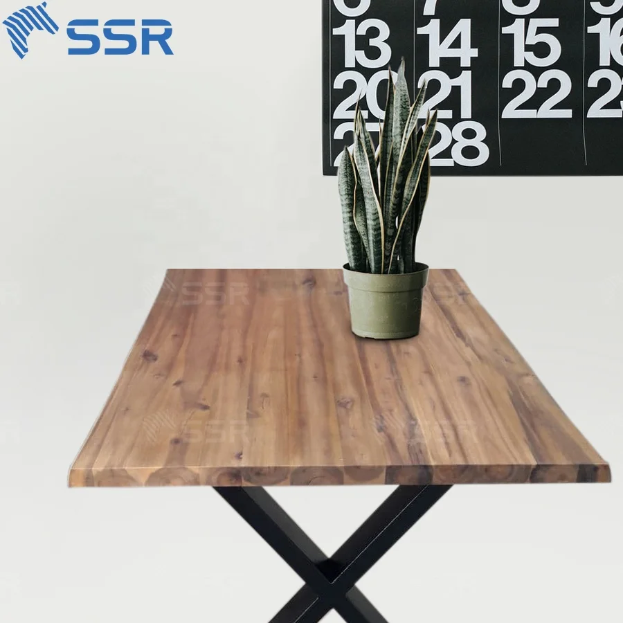 Made In Viet Nam Acacia Edge Glued With Live-edge Solid Wood Slab