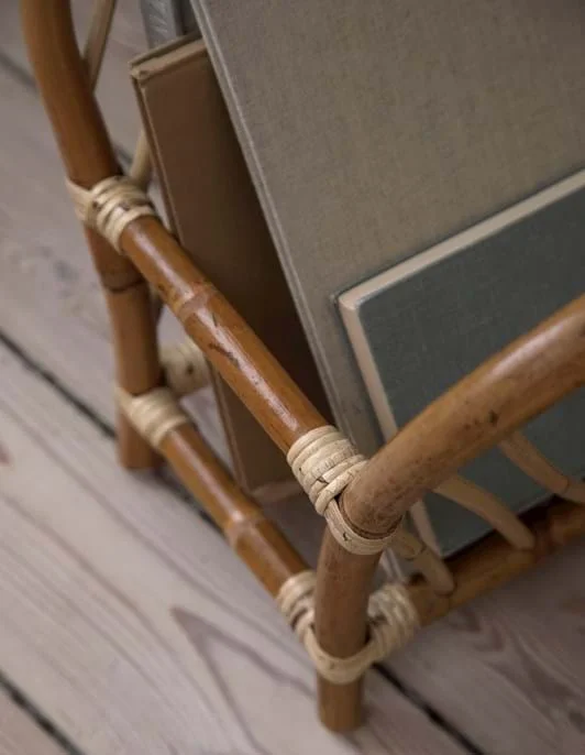 Handmade Rattan Magazine Rack - Organization Book Shelves - Natural Newspaper Storage - File Holder Organizer RF.S-044