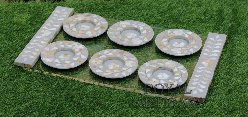  Акриловый поднос из перламутровой инкрустации с подставками для отелей и ресторанов продажа фабрики