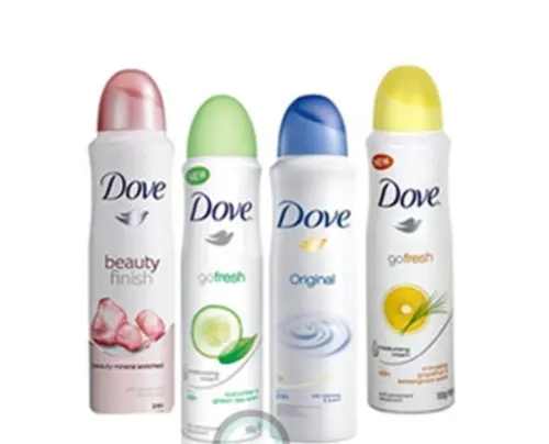 6 X Assorted Dove 48HR Antiperspirant Deodorant Body Spray 150 ML / 5oz