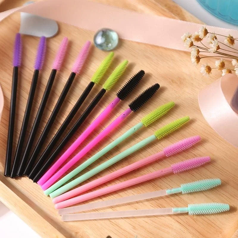 Factory Promotion 50 Pcs/Bag Lash Cleansing Brush, Salon Lash Cleanser Brush, Wholesale Disposable Mascara Wand Eyelash Brush