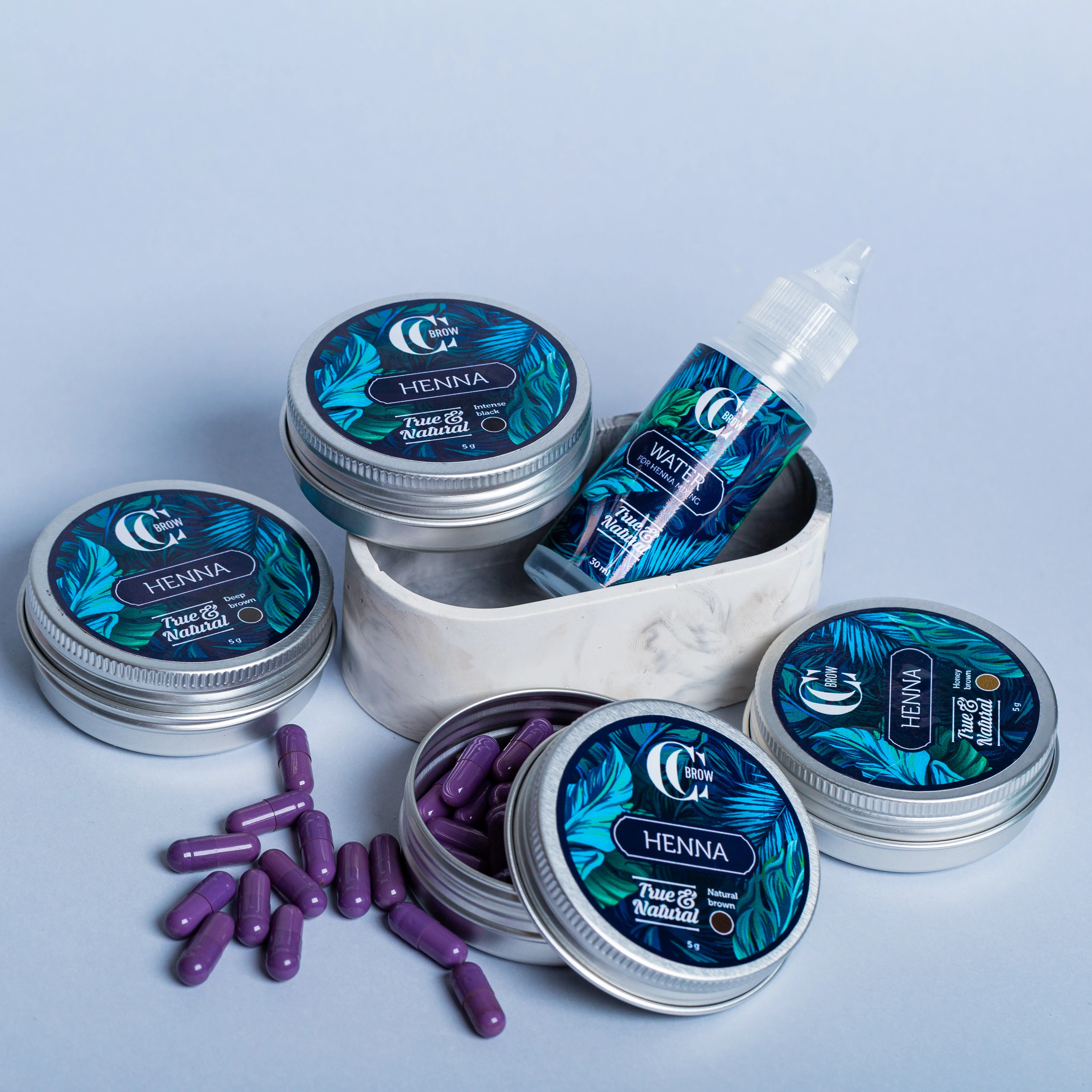 Henna Water Developer Tinting kit Foam Cleanser Henna Dye Private Label Gel Soap Water Mixing cup New OEM ODM