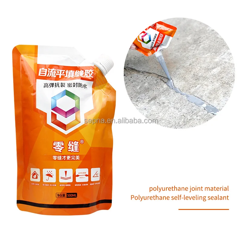 single component self leveling polyether urethane waterproof sealant for epoxy floor square wall pipe wharf basement
