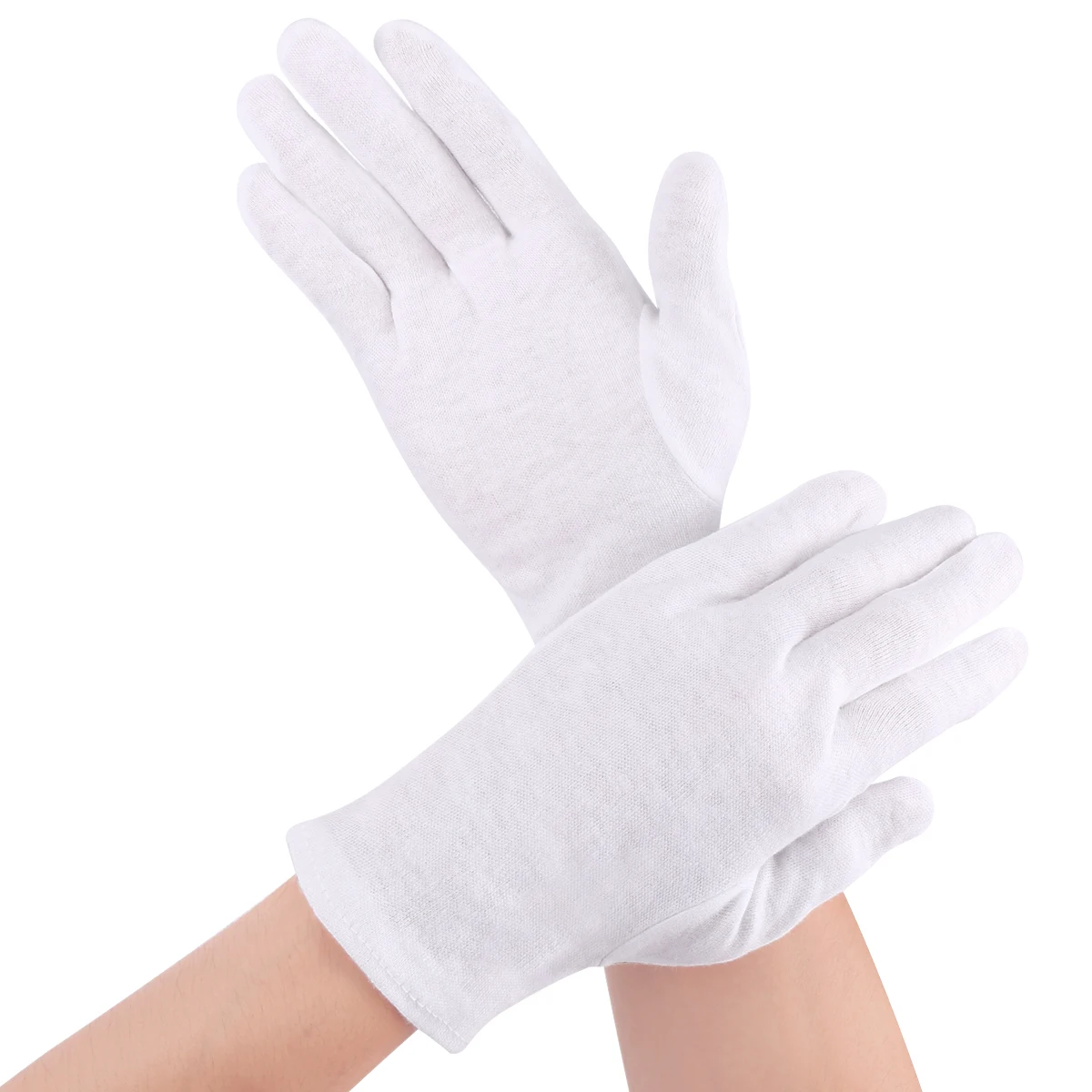 OEM Custom Marching Band White Cotton Gloves Ceremony Cotton Gloves Good Quality Cotton Safety Gloves by Canleo International