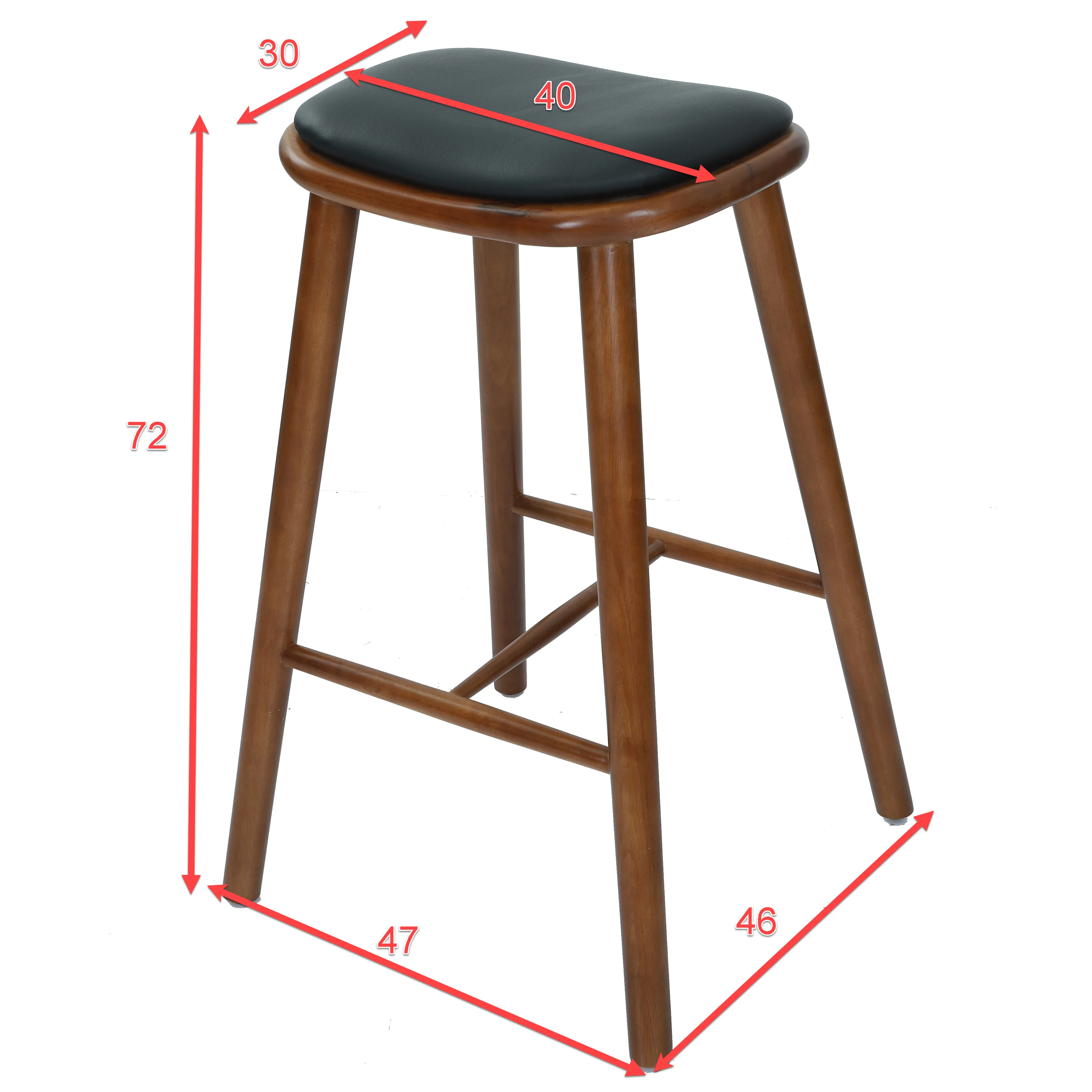 High Stool Barstools rubber Wood Nordic Bar Stool Modern Minimalist Bar Chair