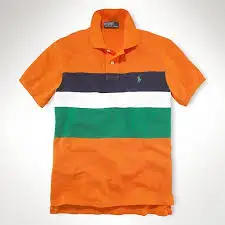 
100% Cotton Yarn Dyed Striper Three Colour Polo Shirt 