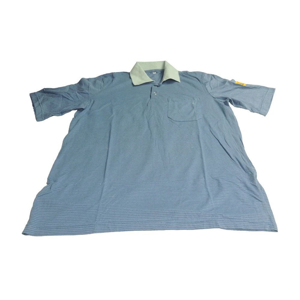 Cleanroom Light Blue ESD T-shirt Antistatic Cleanroom CottonT Shirts
