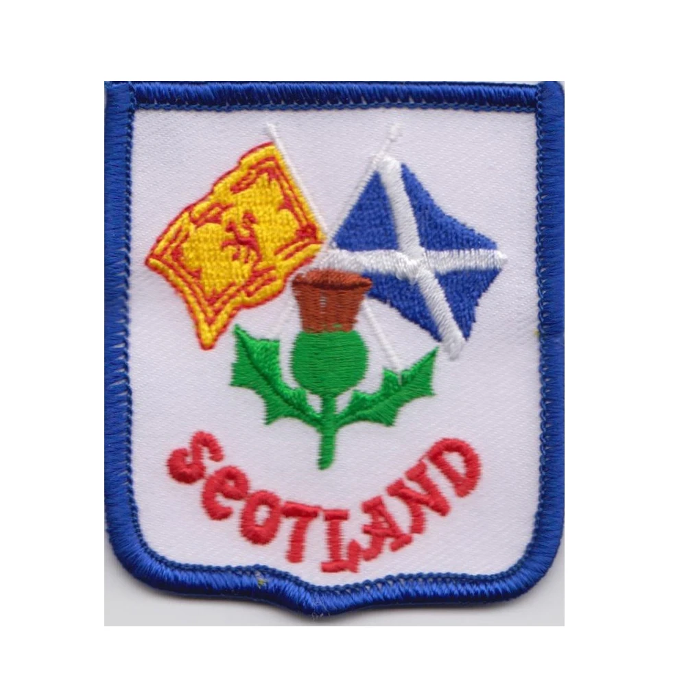 
Набор вышитых нашивок с флагом и значков, защитные нашивки и лацканы, Шотландия 