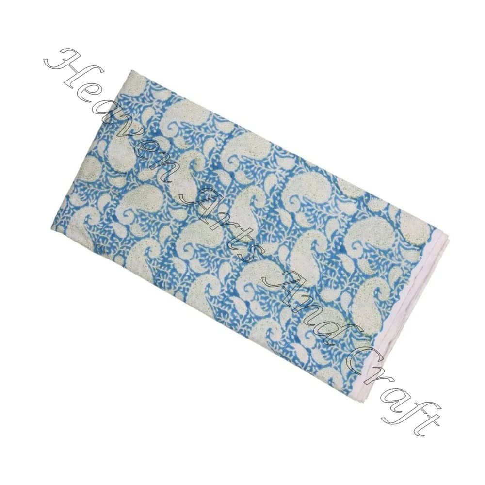 Manufacturer Of Indian Hand Block Print Cotton Voile Fabric For Kurti Dress Garments And Skirts In India
