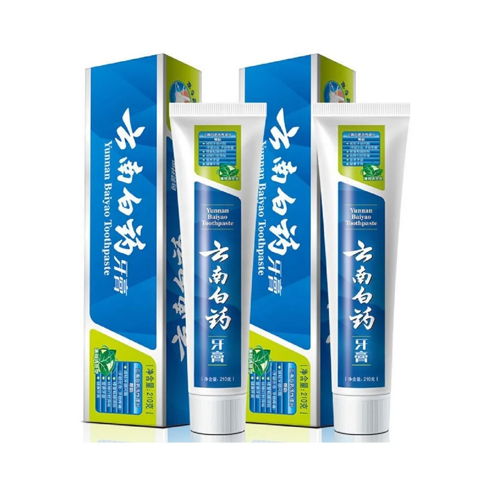 Зубная паста Yunnan Baiyao со вкусом мяты и блеском для отбеливания