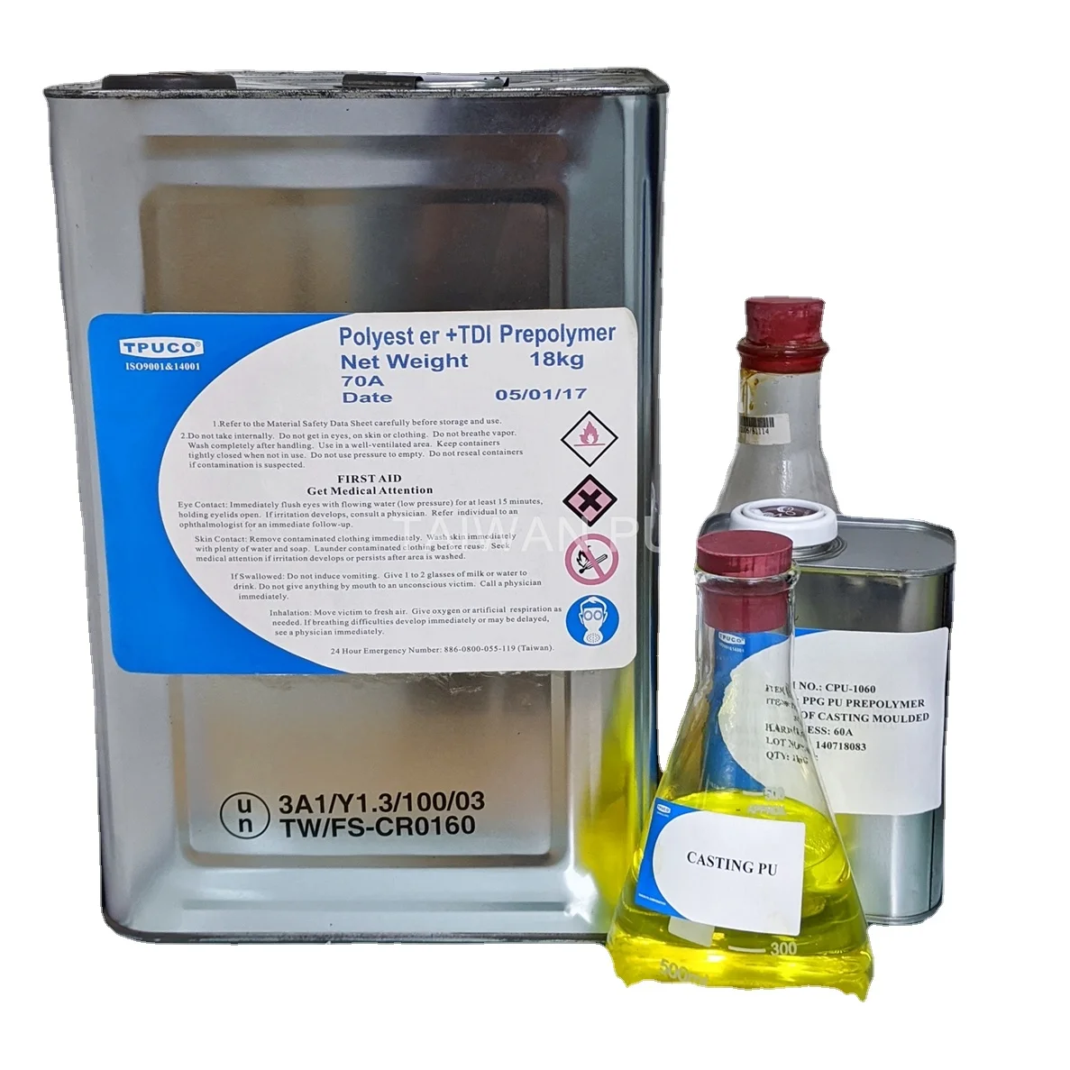 TPUCO High performance PTMEG polyether based PU raw material for forklift tire