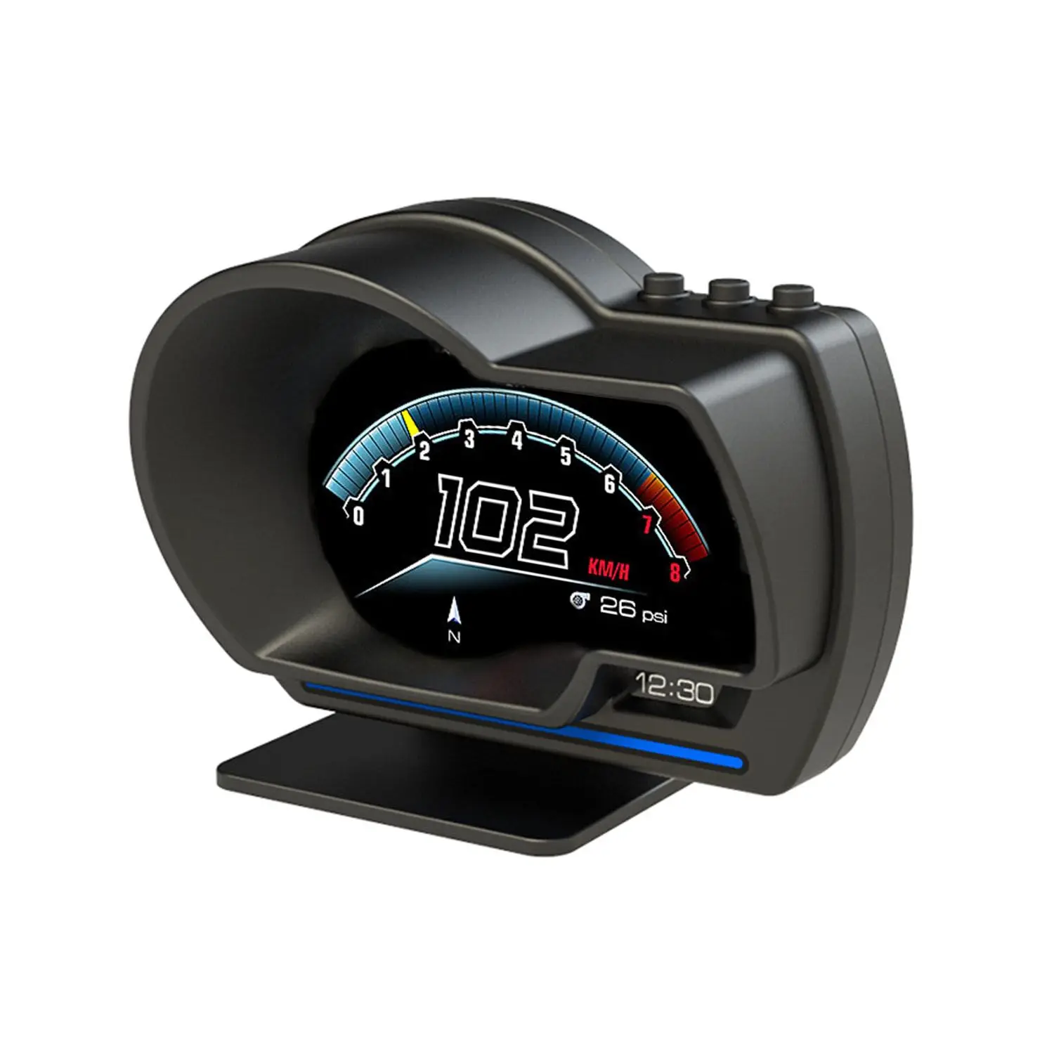 Acclope-6 OBD+GPS dual system Smart Gauge Speeding alarm High resolution No delay car HUD