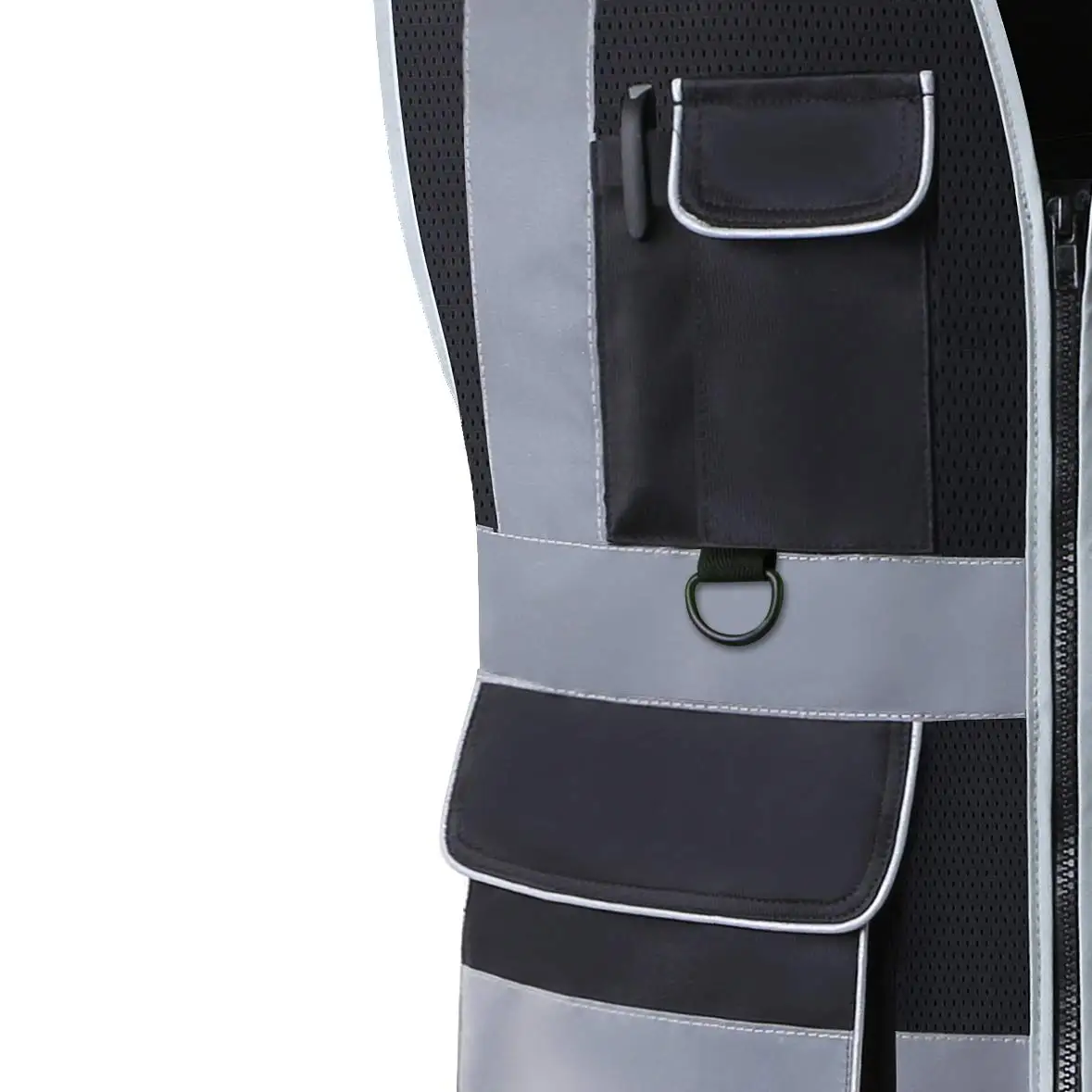 
Safety Vest Protective Workwear 5 Pockets With Reflective Strips Outdoor Work Vest 