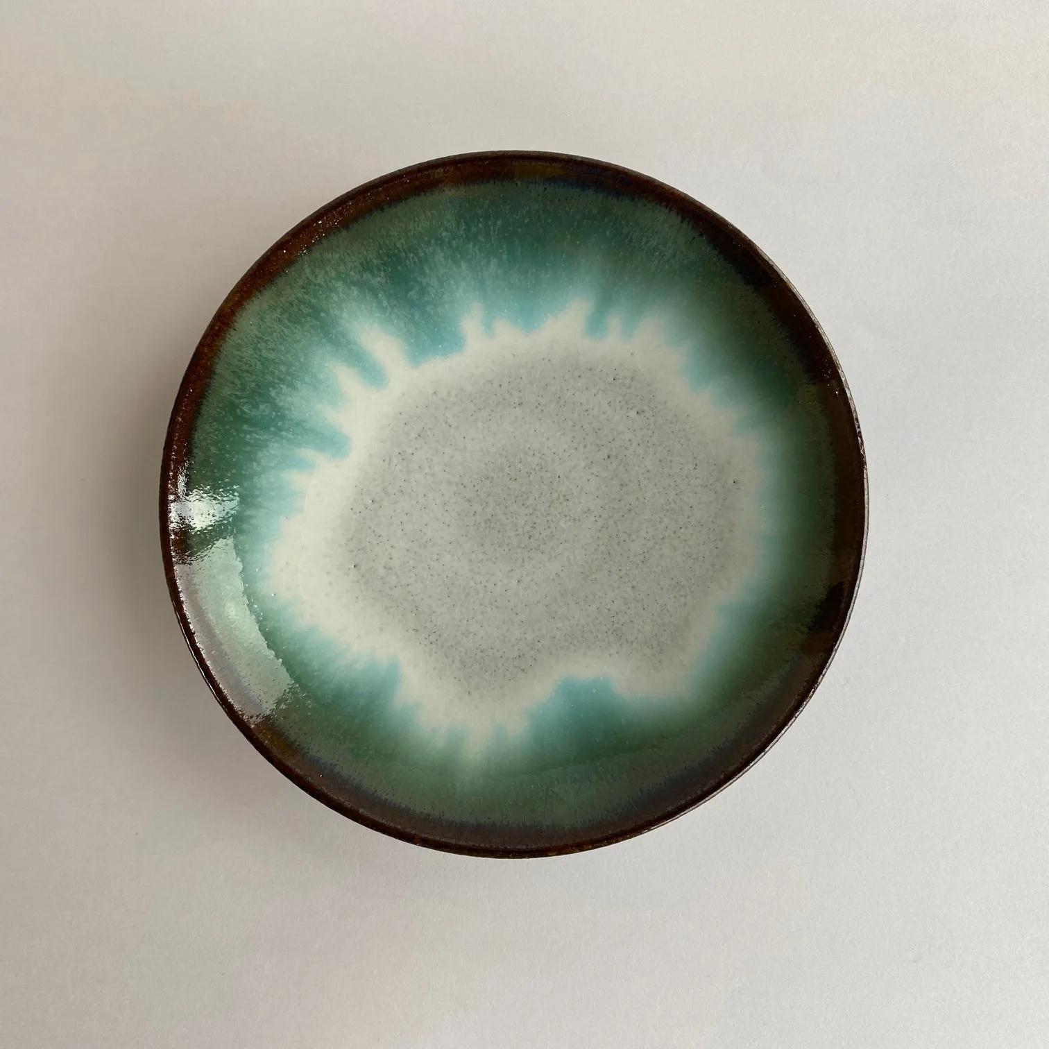 Hand made pottery Japanese green tea of teacup pottery cups & pottery plate