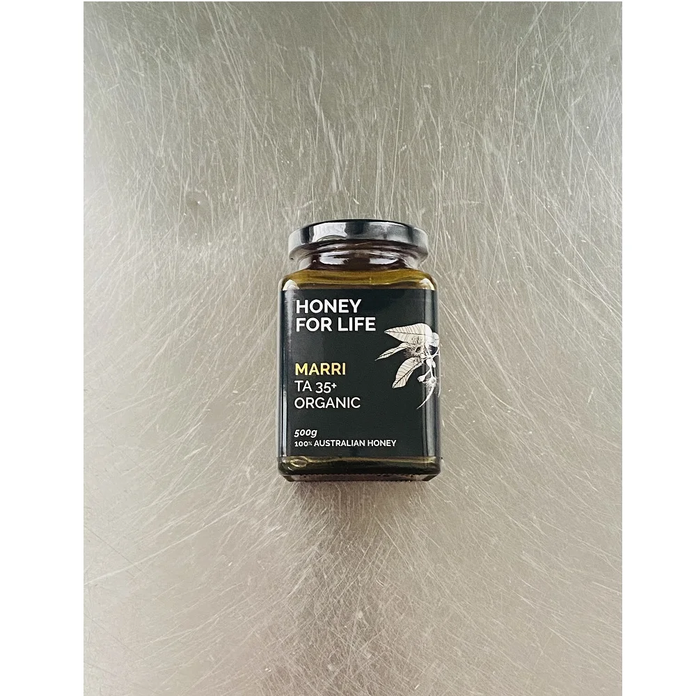 100% чистый 500 г Органические мед TA35 + органический Марри с 83% концентрации чистого сахара в стеклянная банка завинчивающейся крышкой для упаковки из Австралии