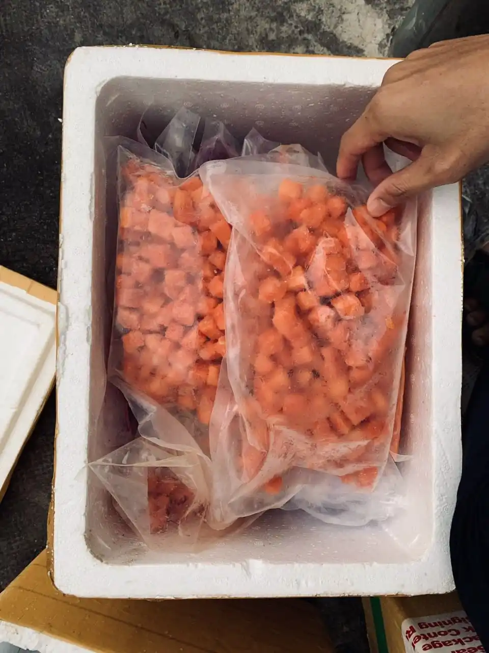 2022 Best Price Frozen Diced Papaya Chunk from VietNam Best Pric- Whatsapp 0084 989 322 607