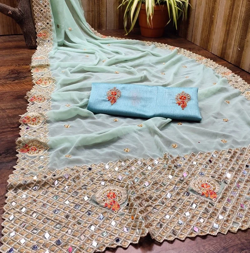 Новый дизайн в индийском и Пакистанском Стиле женская одежда для вечеринки фестиваля дизайнерское платье работы с вышивкой зеркалом