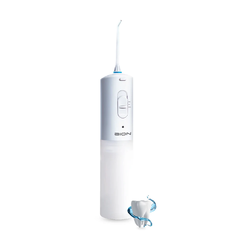 BION Portable Water Flosser Irrigator Pulsating Water Jet;easy to Fill Container;compact and Portable 5V, 500ma 02503