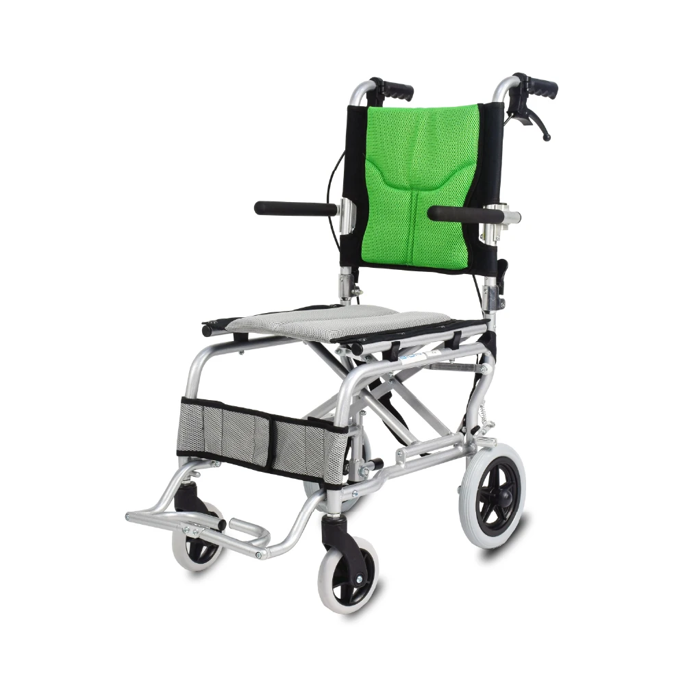 BION Traveller Compact Manual Wheelchair Lightweight Travelling Folding from Singapore for Elderly Aluminium Flip-up 7.3KGS SG