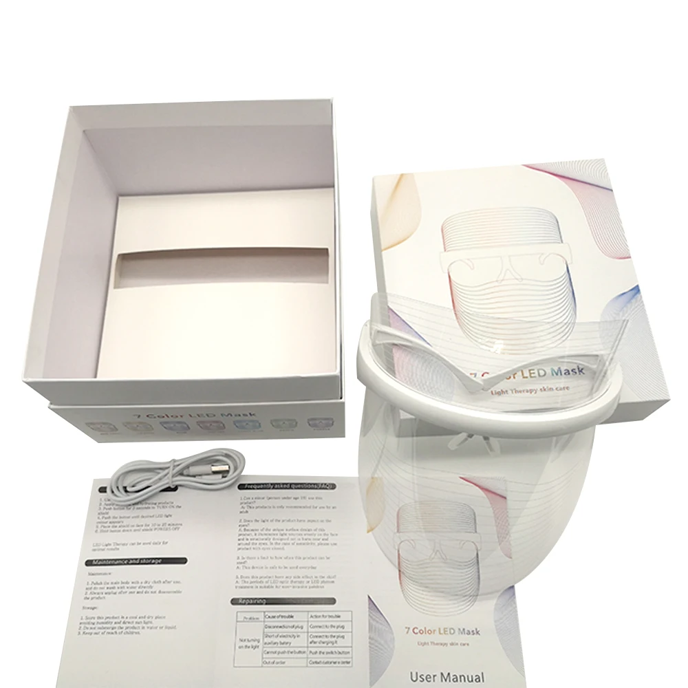 Hot sell led light with skin mask calcium generating red light therapy 660nm 850nm 7colors mask for beauty care infrared lights