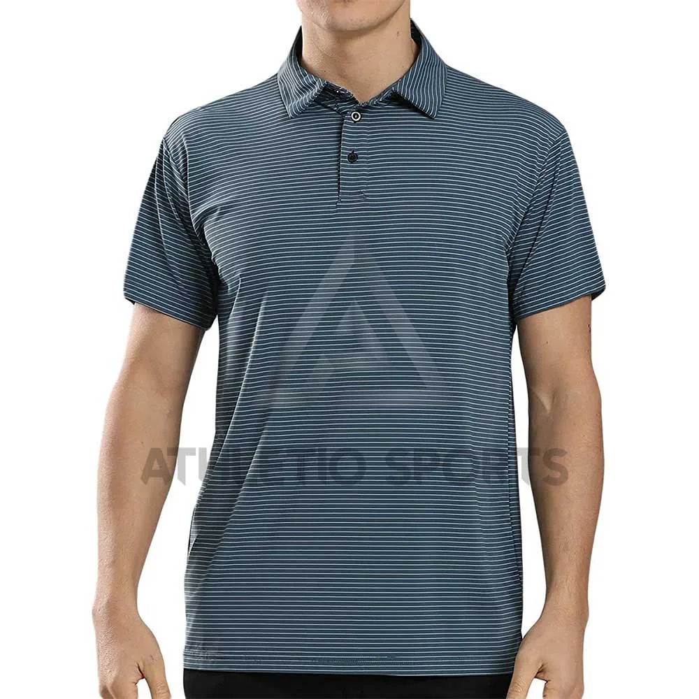 
OEM Sublimated Logo Short Sleeve Golf T Shirt 95% Cotton 5% Spandex-blend Mens Custom Polo Shirt 