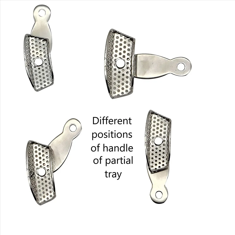 2024 BEST SELLING DENTAL STAINLESS STEEL NON PERFORATED IMPRESSION TRAYS SET OF 10