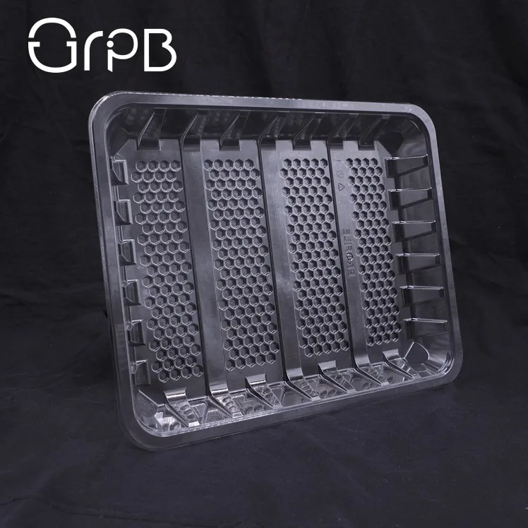 PET disposable liquid lock packaging plastic meat trays