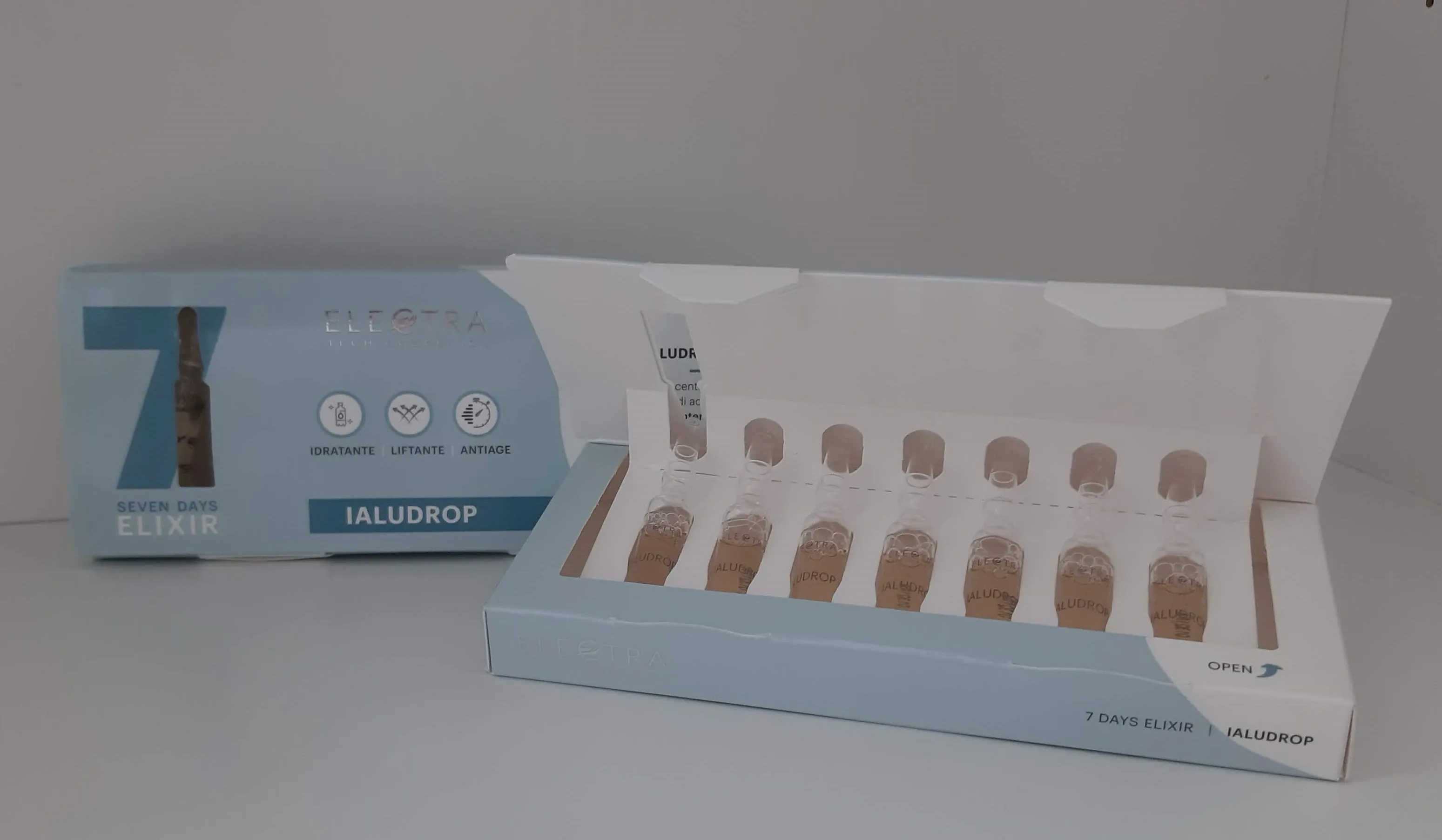 Electra Ialudrop Face Serum 7 Days Hydrating Lifting Antiaging homeuse Treatment 2ml vials