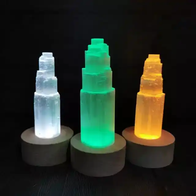 New Wholesale Selenite Tower Selenite Rough Tower  Large Selenite Point  Crystal Tower